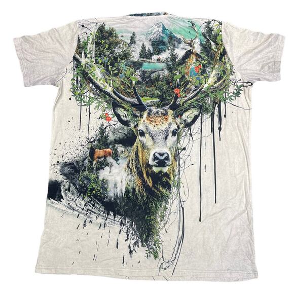 Hoodie Lab 4XL Men’s AOP Deer Nature T-Shirt All Over Print Art By Riza Peker - Picture 9 of 9